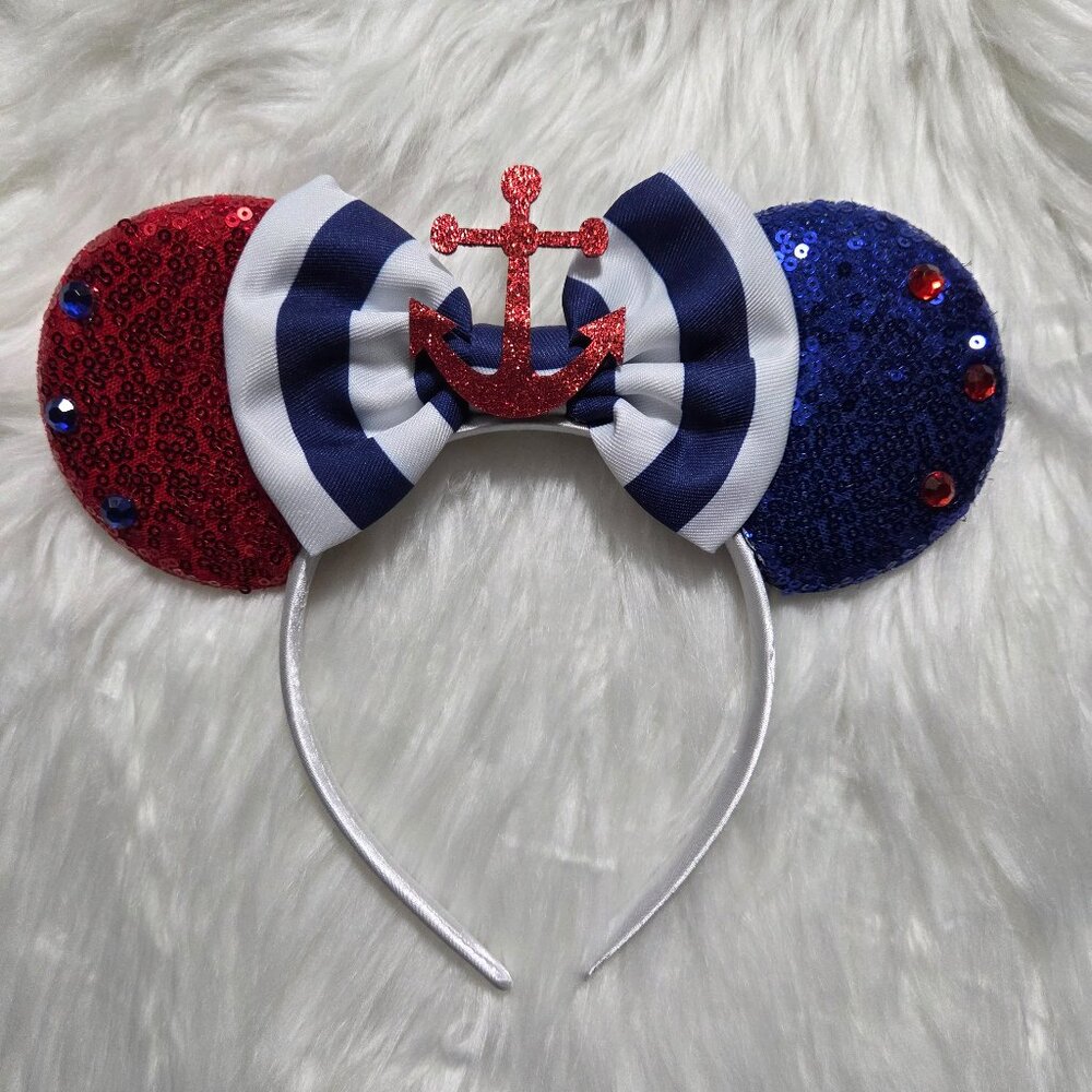 Nautical Sailor-Themed Minnie Mouse Ears